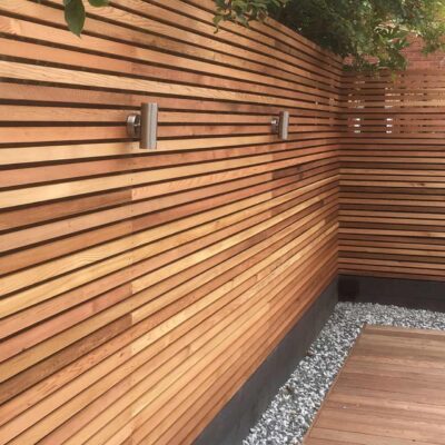 Cedar Fencing for Garden Reading